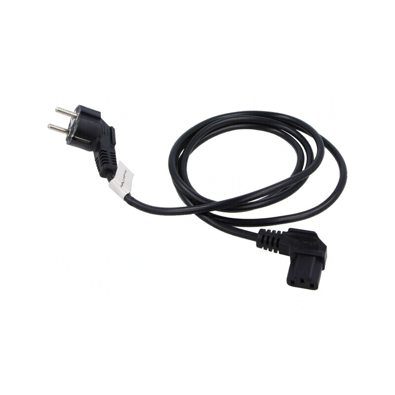 Cablu CEE 7/7 ştecăr unghi 90° IEC C13 mamă PVC | Electronic-mag.ro | Componente Electronice