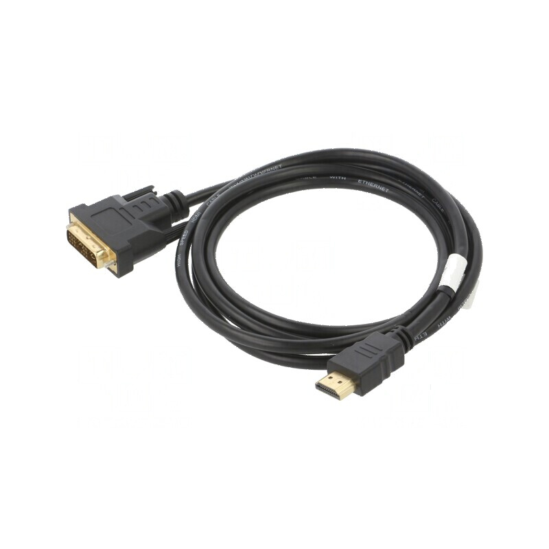 Cablu DVI-D la HDMI 1,8m negru | Electronic-mag.ro | Componente Electronice