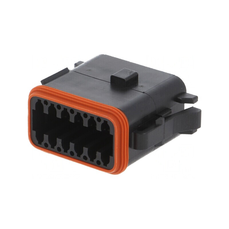 Conector cablu-cablu mufă mamă AT PIN 12 neagră | Electronic-mag.ro | Componente Electronice