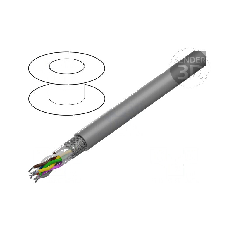 Cablu ecranat LiYCY-TP 4x2x26AWG cu tresă de cupru cositorit | Electronic-mag.ro | Componente Electronice Cablu ecranat LiYCY-TP 4x2x26AWG cu tresă de cupru cositorit | Electronic-mag.ro | Componente Electronice
