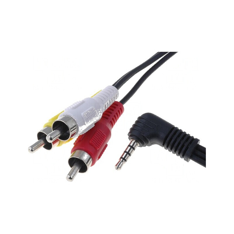 Cablu audio Jack 3,5mm 4pin la RCA 3x, 2,5m | Electronic-mag.ro | Componente Electronice