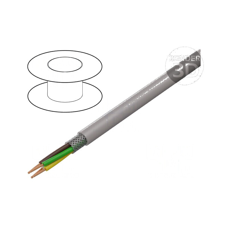 Cablu UNITRONIC® LiHCH 4x1mm2 PO gri-bej 250V fără halogen | Electronic-mag.ro | Componente Electronice