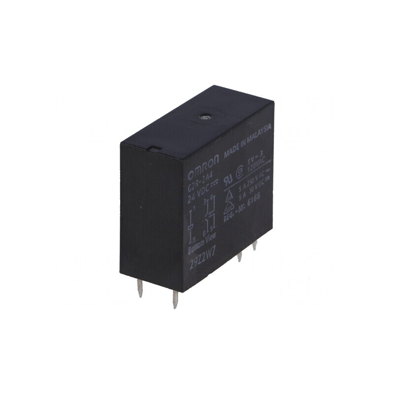 Releu electromagnetic DPST-NO 24VDC, 4A max | Electronic-mag.ro | Componente Electronice