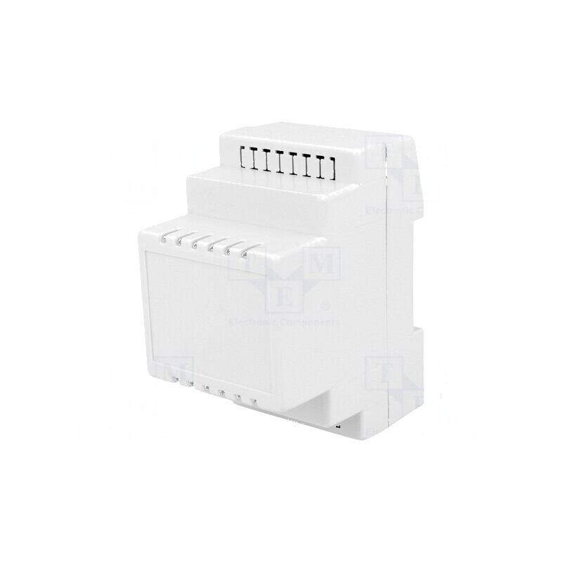 Carcasă ABS gri pentru şină DIN, dimensiuni 90mm x 53mm x 71mm | Electronic-mag.ro | Componente Electronice