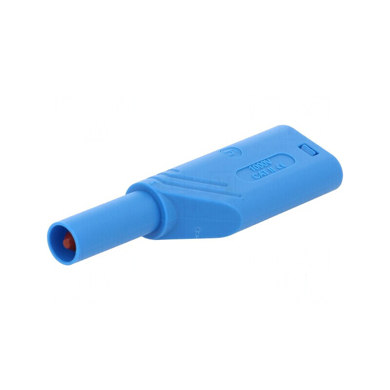 Conector banană 4mm 24A 1kVDC albastru 0,5-2,5mm² | Electronic-mag.ro | Componente Electronice