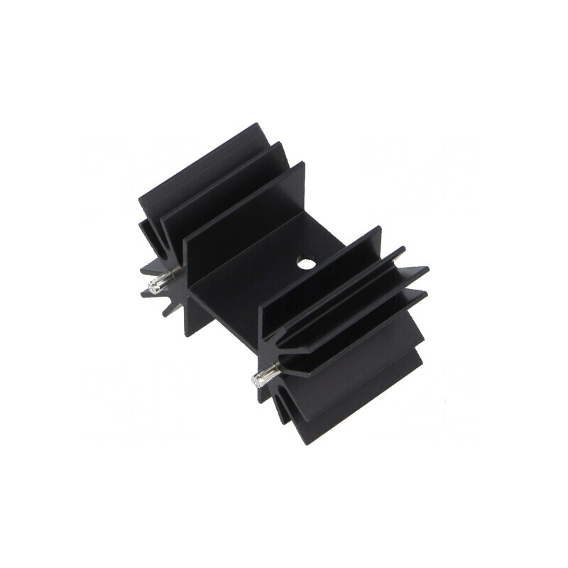 Radiator extrudat H TO218 TO220 TOP3 negru 25,4mm x 42mm | Electronic-mag.ro | Componente Electronice