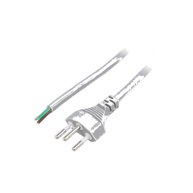 Cablu 3x1mm² SEV-1011 J mufă PVC 1,8m gri 10A 250V | Electronic-mag.ro | Componente Electronice