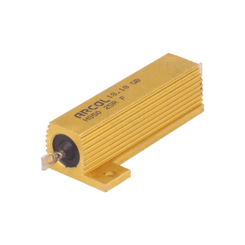 Rezistor bobinat 25Ω 50W cu radiator pentru lipit ±1% | Electronic-mag.ro | Componente Electronice