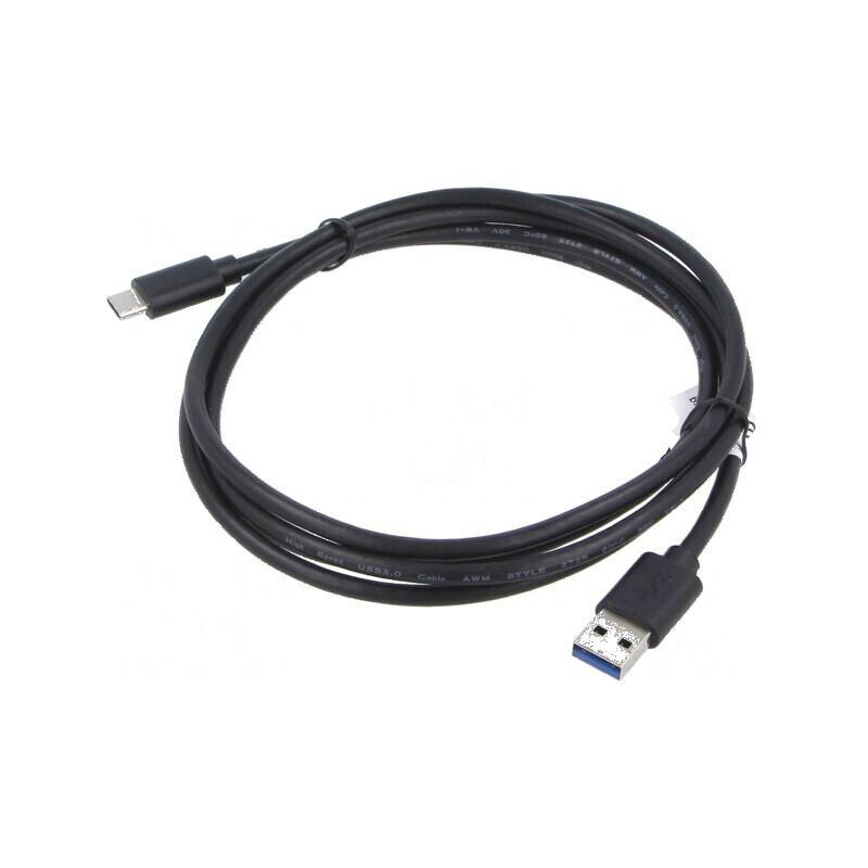 Cablu USB 3.1 A la C aurit 1,8m negru | Electronic-mag.ro | Componente Electronice