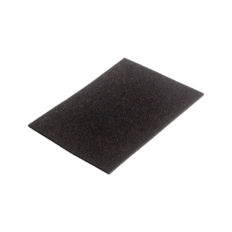 Burete electroconductor ESD 355mm x 255mm x 6mm negru | Electronic-mag.ro | Componente Electronice