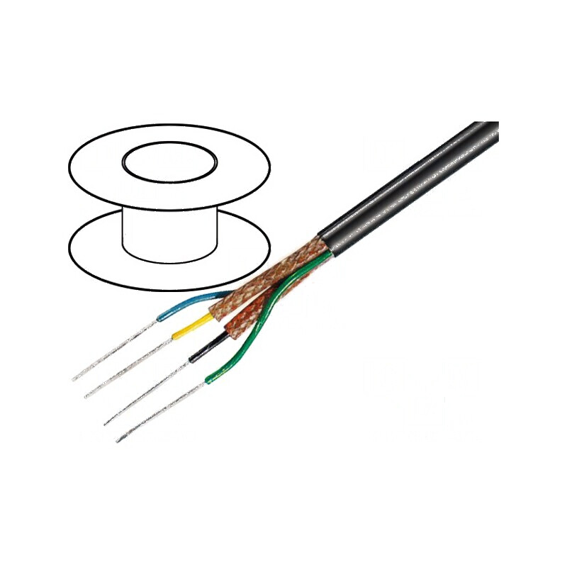 Cablu microfon 2x0,15mm² negru cositorit OFC | Electronic-mag.ro | Componente Electronice