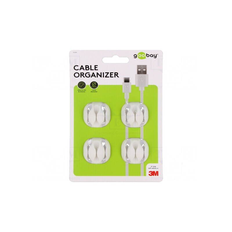 Set clipsuri tip P albe pentru prinderea cablurilor | Electronic-mag.ro | Componente Electronice