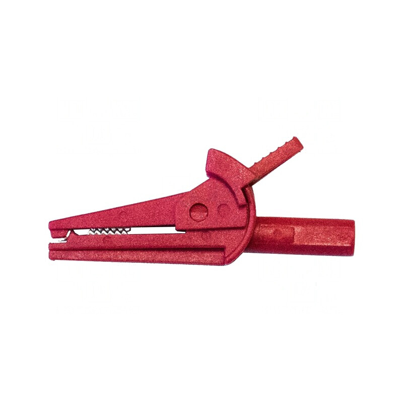 Bornă crocodil 6A roşie max. 15,7mm | Electronic-mag.ro | Componente Electronice