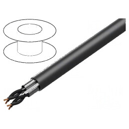 Cablu POWER 1000-YFR-TP-IOS 2x2x1mm2 litat Cu PVC negru | Electronic-mag.ro | Componente Electronice