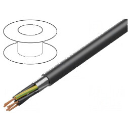Cablu POWER 1000-YFR-OS 4G1,5mm2 litat Cu PVC negru Clasa 5 | Electronic-mag.ro | Componente Electronice