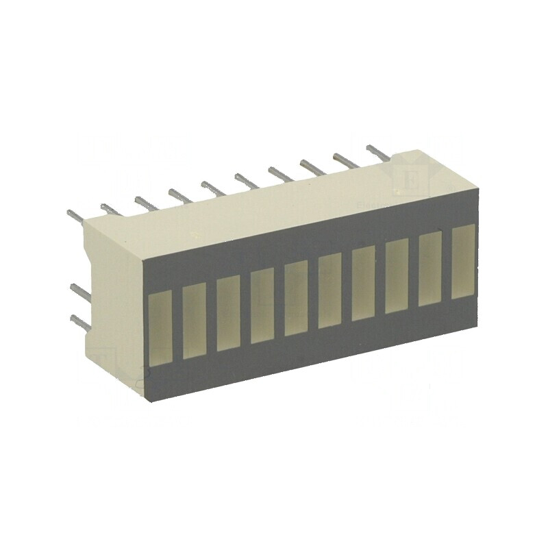 Afișaj LED riglă verde și roșie 25,4x10,16mm (10x) | Electronic-mag.ro | Componente Electronice