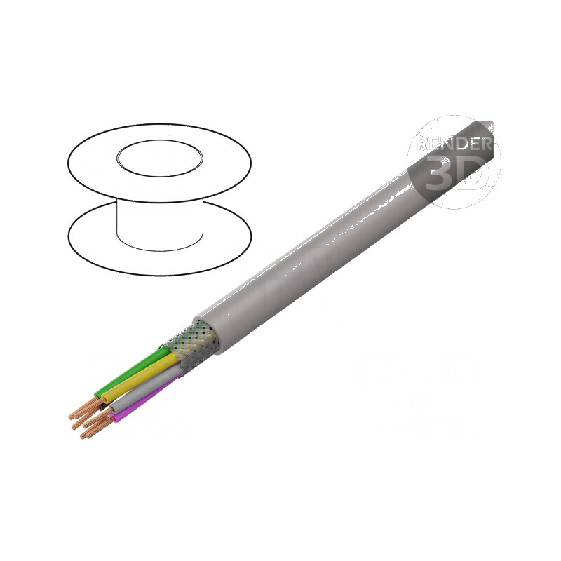 Cablu UNITRONIC® LiHCH 6x0,5mm² PO gri-bej 250V fără halogen | Electronic-mag.ro | Componente Electronice