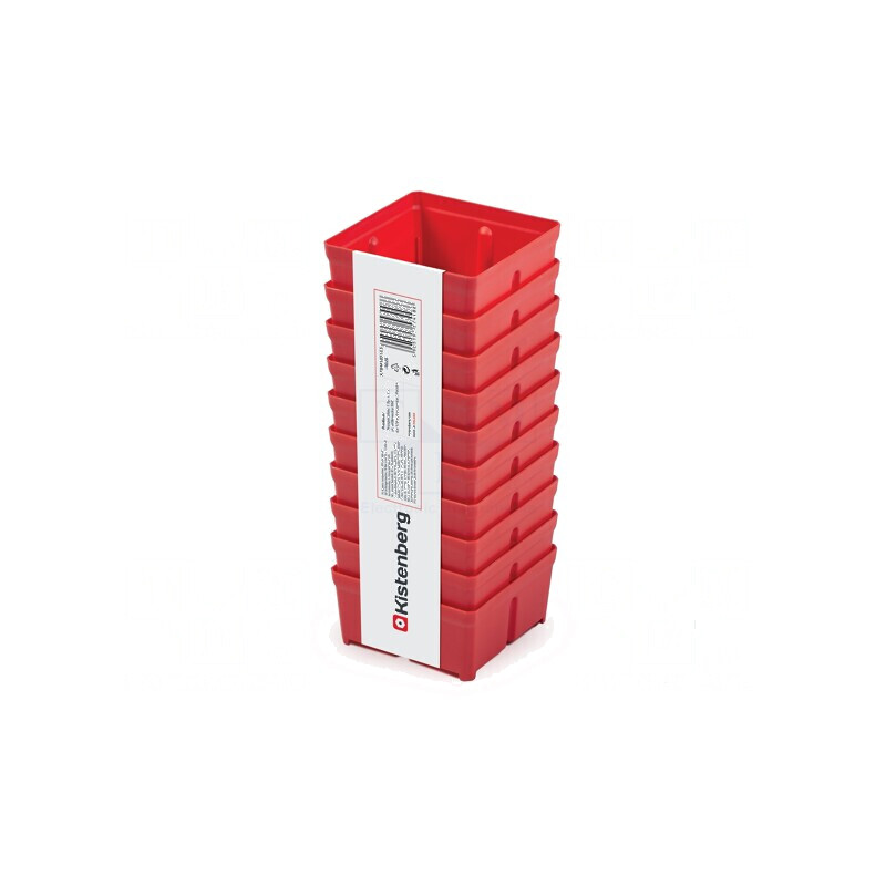 Cuvă roşie joasă 105x105x50mm 10buc TAGER BOX | Electronic-mag.ro | Componente Electronice