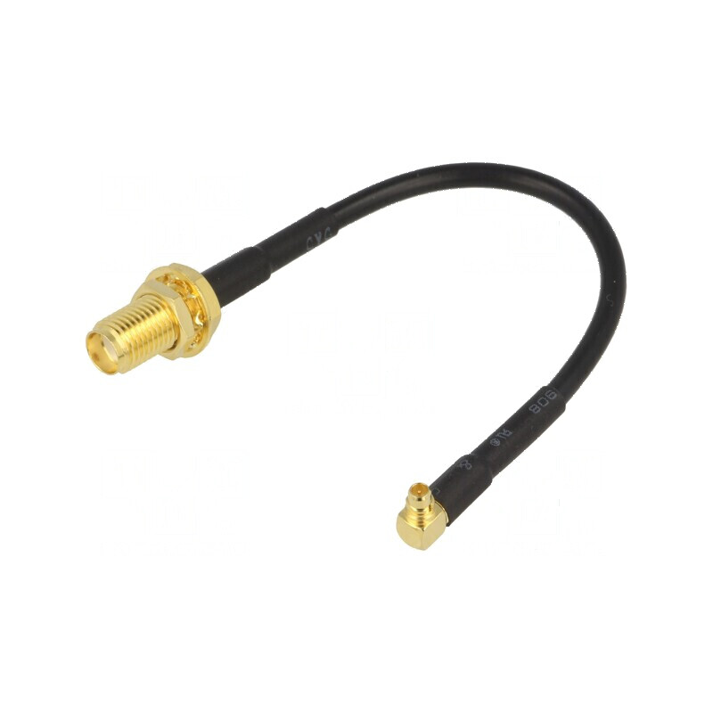 Cablu adaptor RG174 100mm MMCX la SMA -40÷85°C | Electronic-mag.ro | Componente Electronice