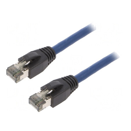 Cabluri patch S/FTP Cat 8.1 0,5m LSZH albastru 26AWG | Electronic-mag.ro | Componente Electronice