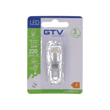 Lampă LED G9 2,5W 4000K 220lm 230VAC 360° | Electronic-mag.ro | Componente Electronice