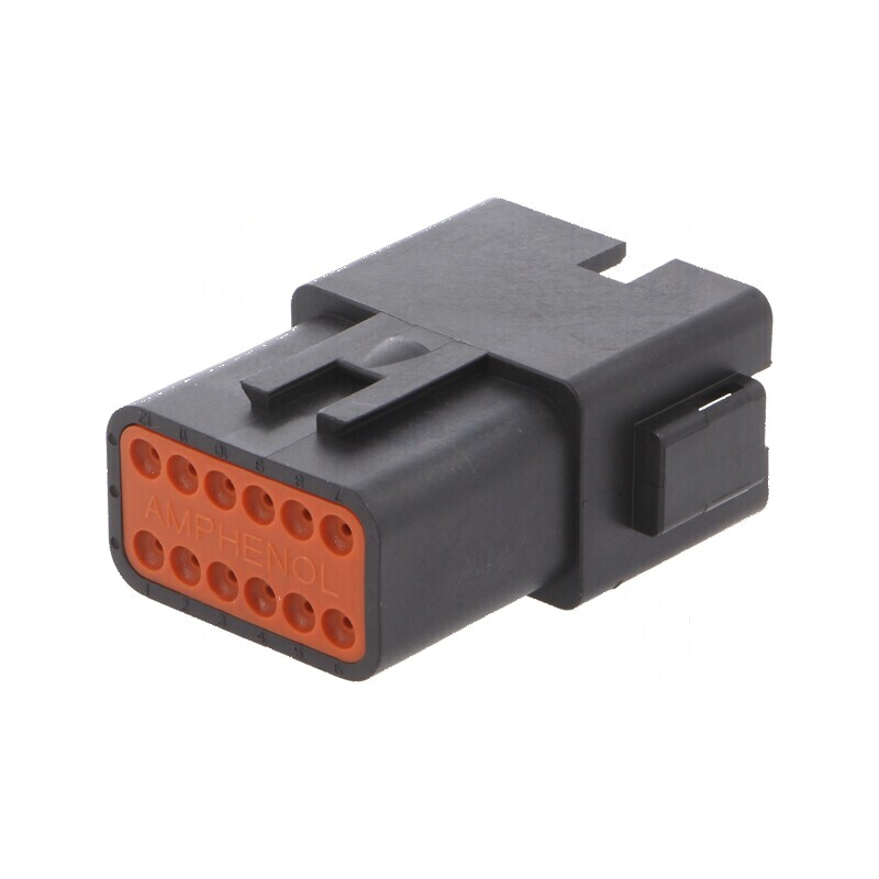 Conector cablu cablu mufă tată AT PIN 12 negru | Electronic-mag.ro | Componente Electronice