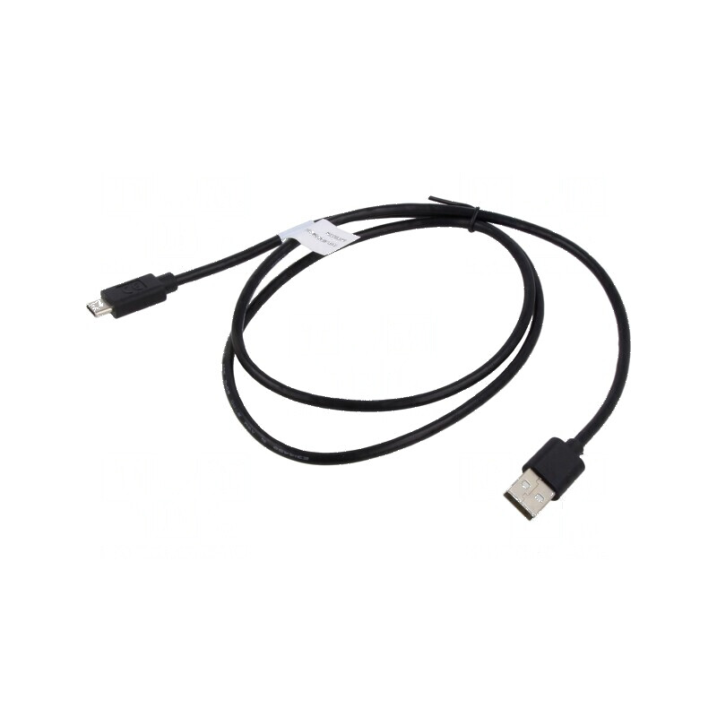 Cablu USB 2.0 A la C 1m negru 22AWG | Electronic-mag.ro | Componente Electronice