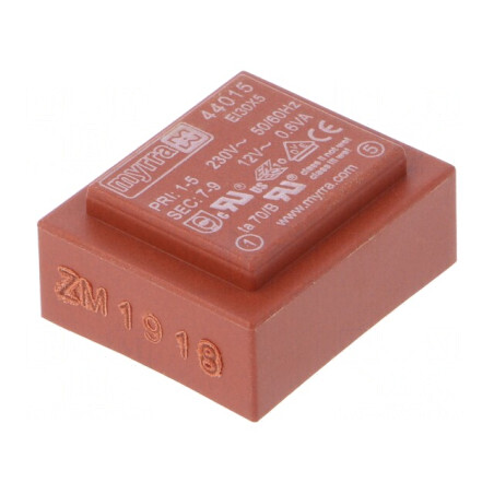 Transformator încapsulat 0,6VA 230VAC 12V 50mA pentru PCB | Electronic-mag.ro | Componente Electronice