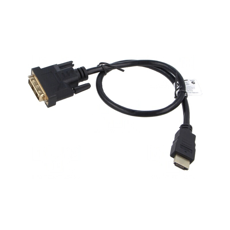 Cablu DVI-D la HDMI 0,5m negru | Electronic-mag.ro | Componente Electronice