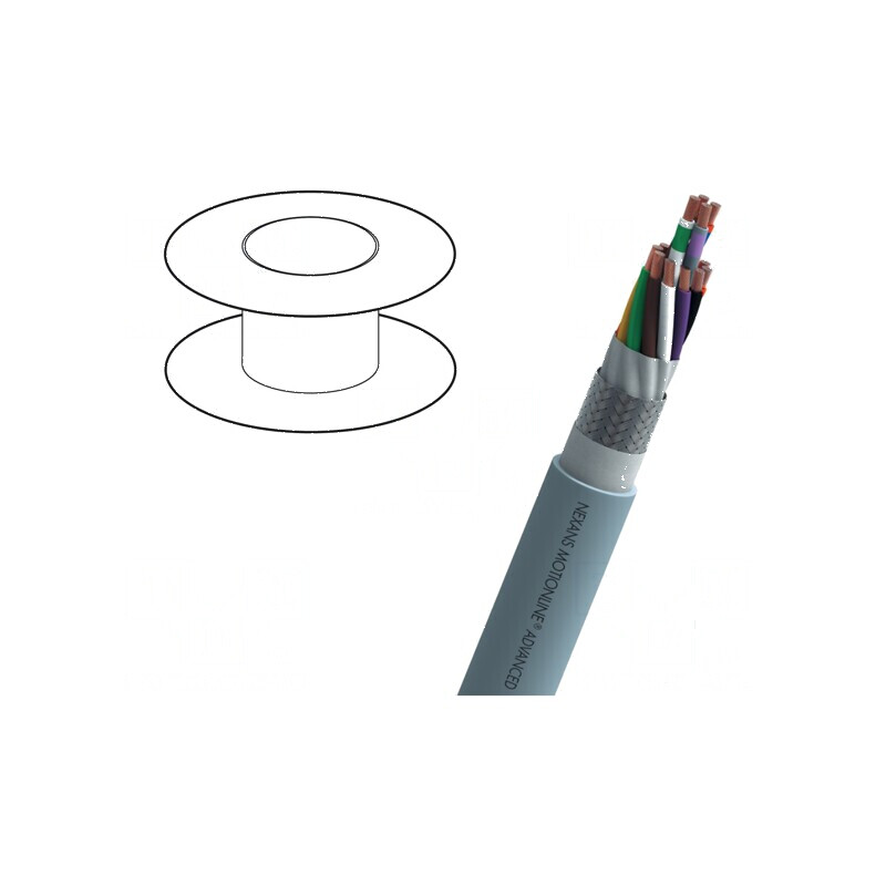 Cablu MOTIONLINE® ADVANCED 8x0,34mm2 PVC gri 300V - Cablu electric de conexiune | Electronic-mag.ro | Componente Electronice