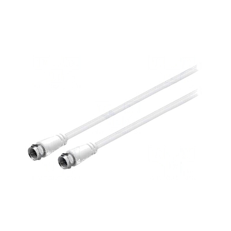 Cablu F 2m PVC Alb 75Ω | Electronic-mag.ro | Componente Electronice