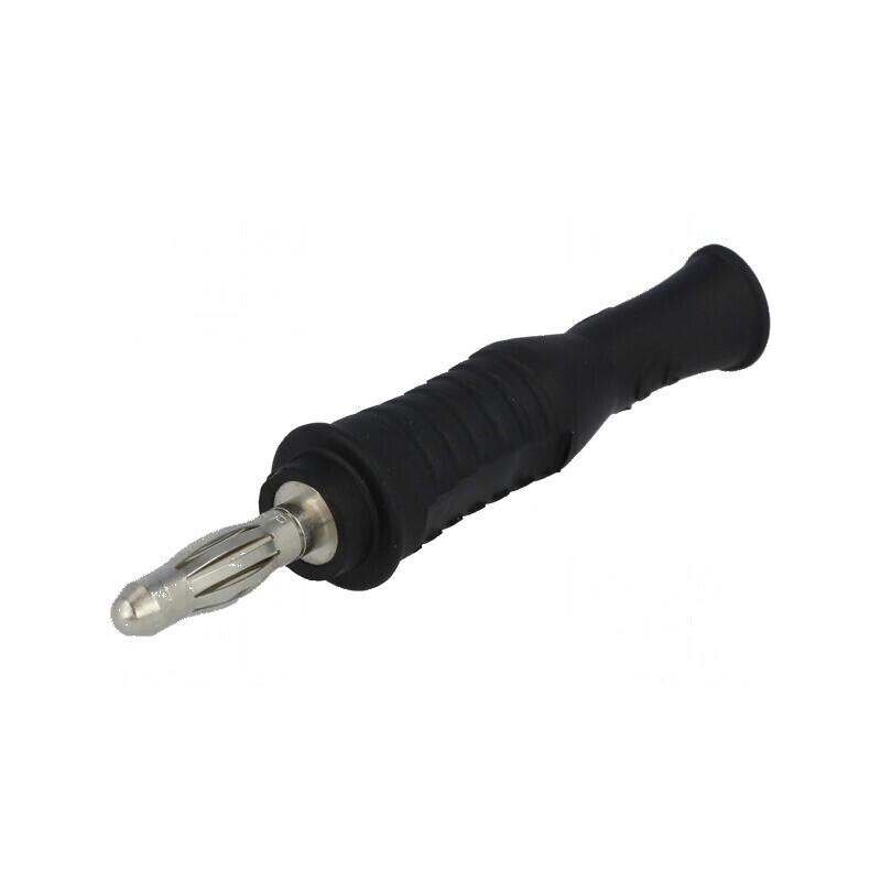 Conector banană 4mm 36A 30VAC 60VDC negru neizolat | Electronic-mag.ro | Componente Electronice