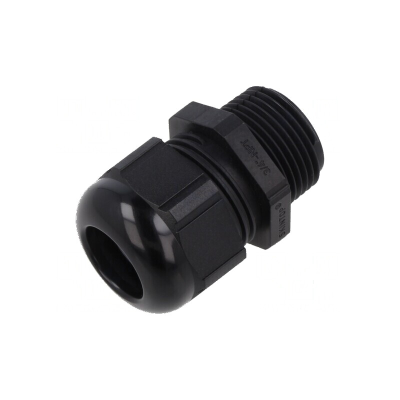 Garnitură etanșare NPT 3/4" IP68 poliamidă neagră | Electronic-mag.ro | Componente Electronice
