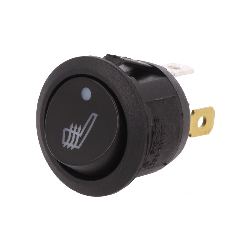 Rocker SPST 2 ON-OFF 20A/14VDC Negru cu LED 50mΩ | Electronic-mag.ro | Componente Electronice