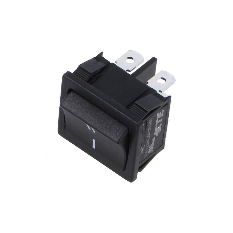Rocker SPDT 2 ON-ON 6A/250VAC Negru PR Corp | Electronic-mag.ro | Componente Electronice