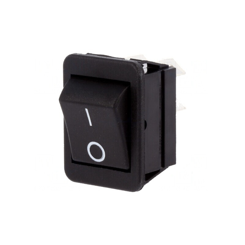 Rocker DPST ON-OFF 16A/250VAC negru | Electronic-mag.ro | Componente Electronice