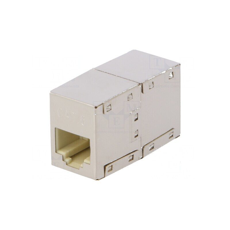 Adaptor cuplă Cat 6 ecranat 8p8c RJ45 x2 | Electronic-mag.ro | Componente Electronice