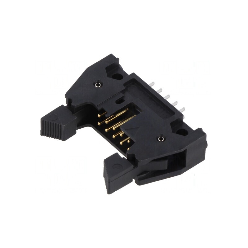 Conector IDC soclu tată 10 PIN drept cu ejector scurt THT | Electronic-mag.ro | Componente Electronice