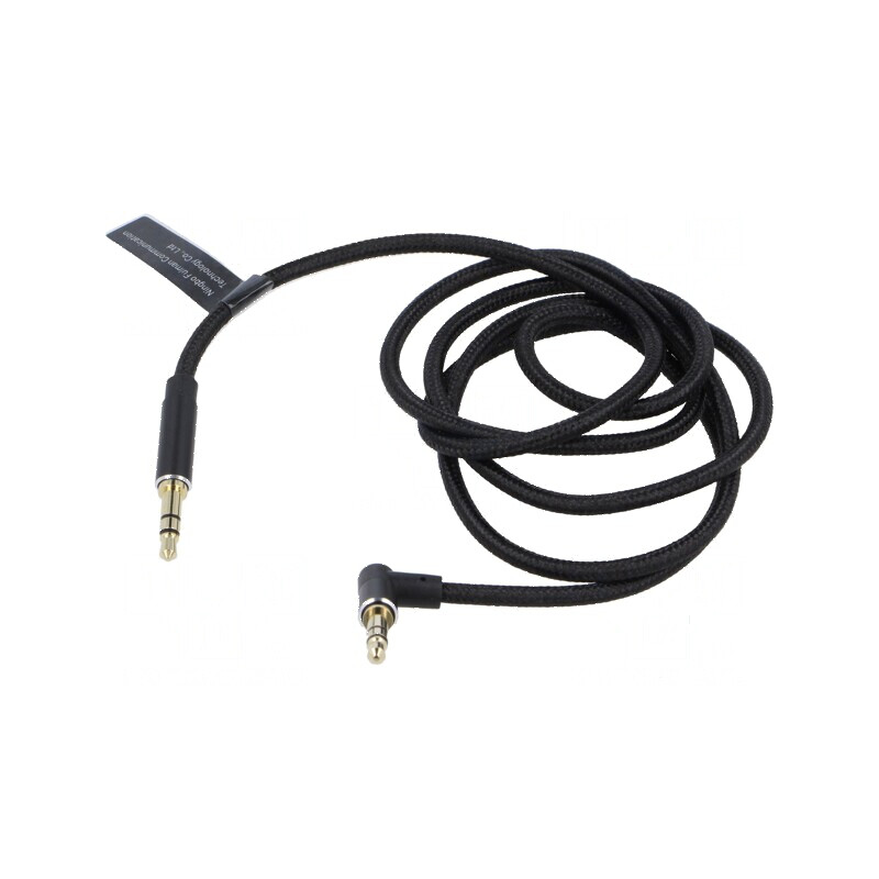 Cablu Jack 3,5mm unghiat 1m textil | Electronic-mag.ro | Componente Electronice