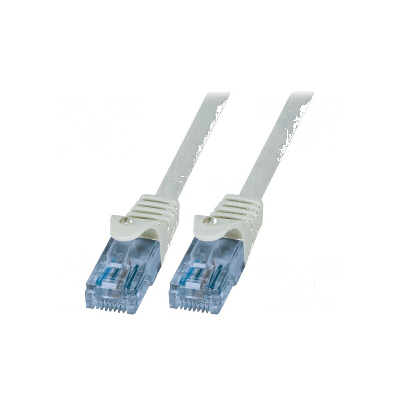 Cablul de rețea U/UTP 6a 5m CCA PVC gri 26AWG | Electronic-mag.ro | Componente Electronice