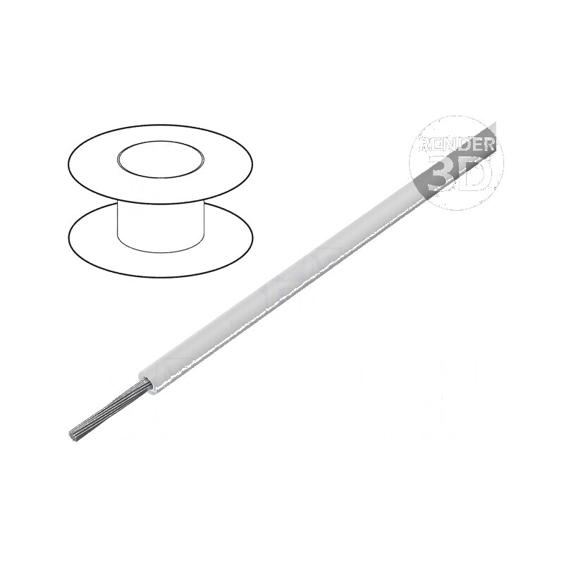 Cablu litat 22AWG TFE alb 250V 30m | Electronic-mag.ro | Componente Electronice