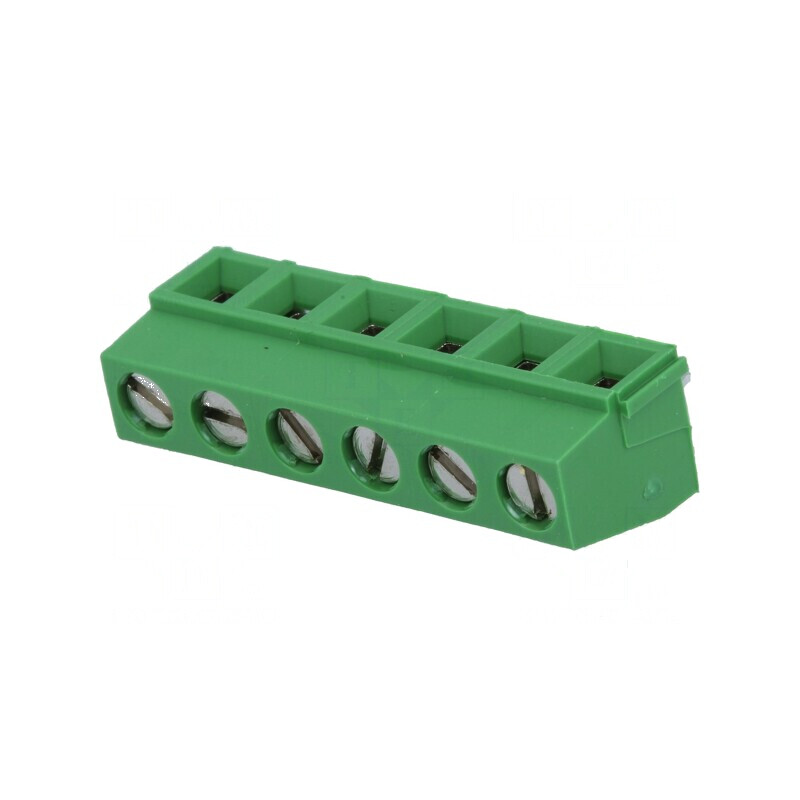 Regletă de conexiuni PCB 90° 6 piste 5mm 13,5A | Electronic-mag.ro | Componente Electronice