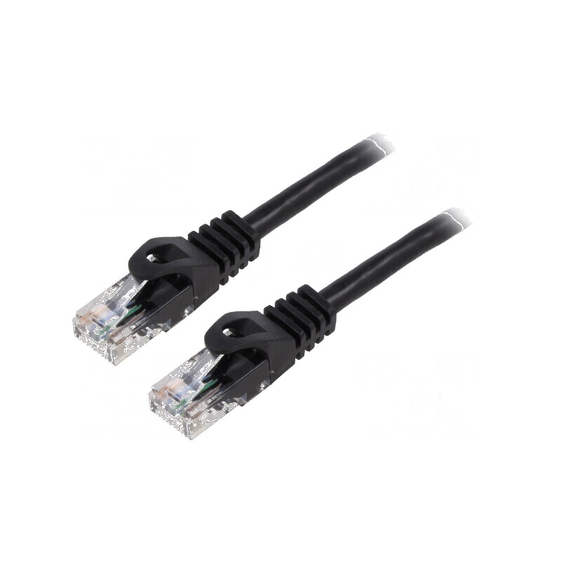 Cabluri Patch U/UTP 5e CCA PVC Negru 10m 26AWG | Electronic-mag.ro | Componente Electronice