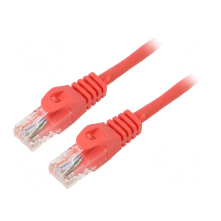Cabluri patch U/UTP 5e litat CCA PVC roșu 10m 26AWG | Electronic-mag.ro | Componente Electronice