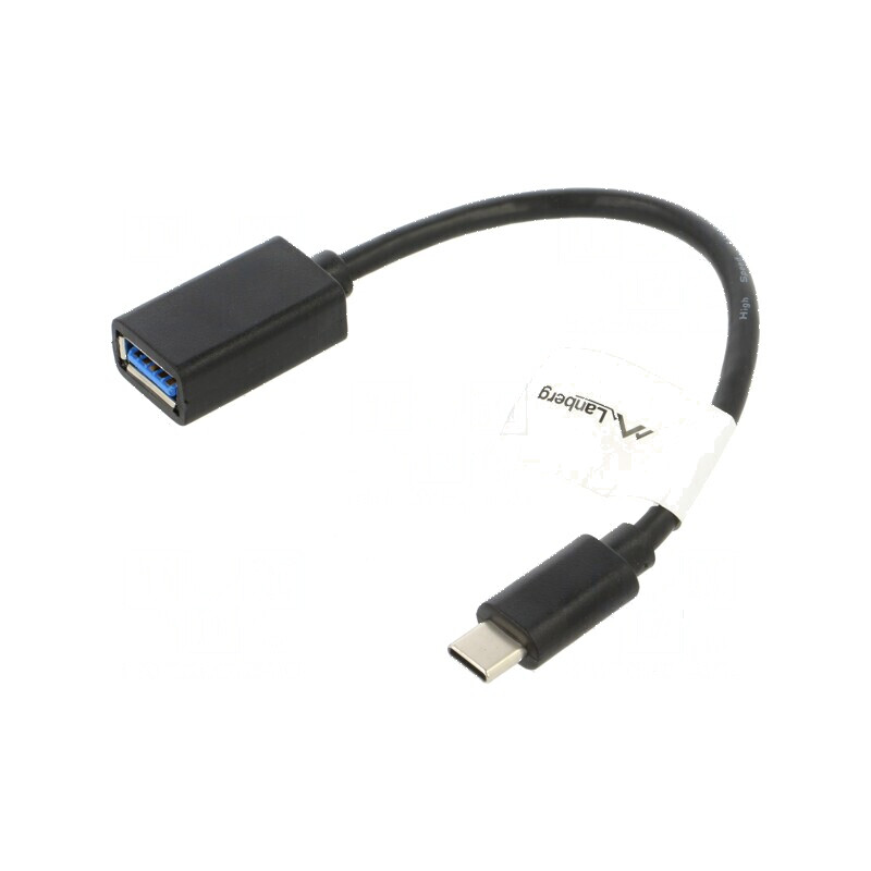 Cablu adaptor USB 3.1 A la C 0,15m nichelat | Electronic-mag.ro | Componente Electronice
