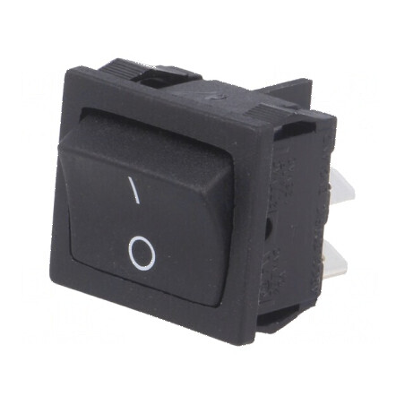 Rocker DPST 2 ON-OFF 10A/250VAC 10A/28VDC negru | Electronic-mag.ro | Componente Electronice