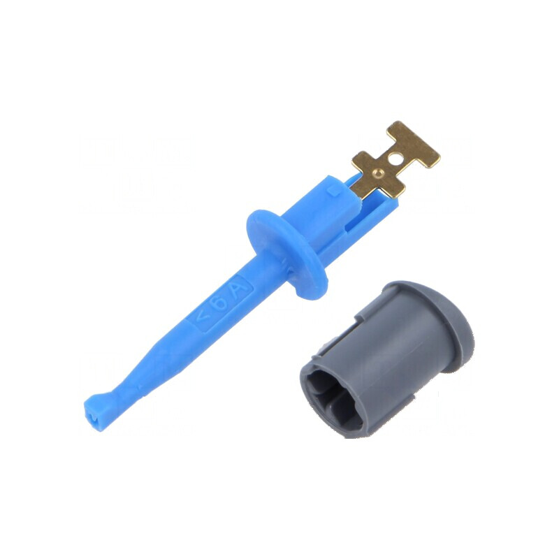 Clips de măsurare cu cârlig 6A 70VDC albastru 33VAC | Electronic-mag.ro | Componente Electronice