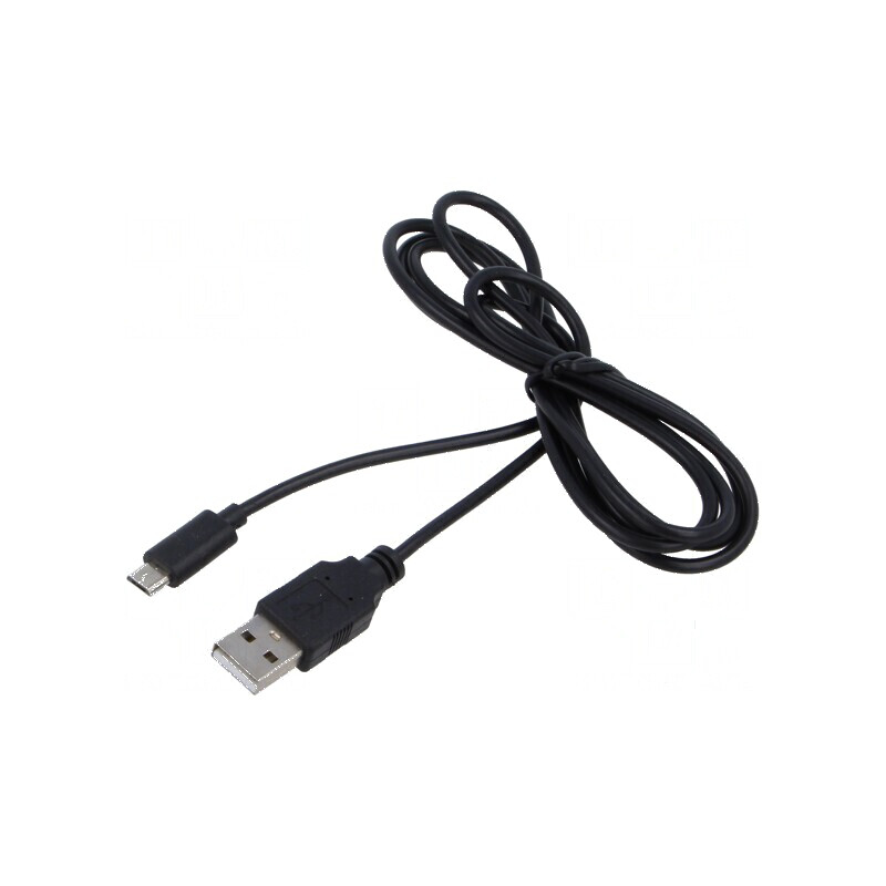Cablu USB 2.0 A-B 1,4m negru PVC 60W 2,4A | Electronic-mag.ro | Componente Electronice