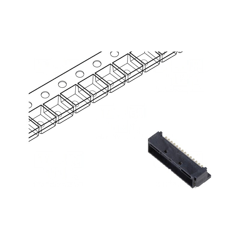 Conector cablu-placă soclu tată PIN 30 DF51K 2mm SMT | Electronic-mag.ro | Componente Electronice