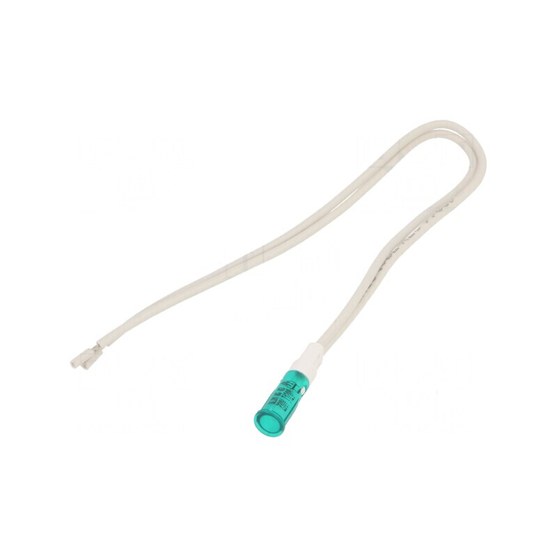 Lampă neon concav verde 220VDC 220VAC Ø6mm | Electronic-mag.ro | Componente Electronice